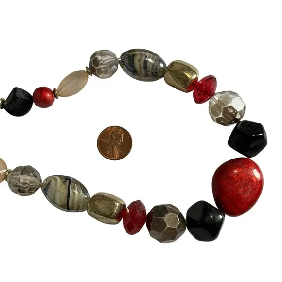 🍭5 for $20🍭 Chunky Multi Color Acrylic Glass Beaded Necklace CC - Picture 3 of 3